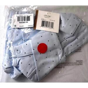 Little Me Newborn Pajama Set - Light Blue with Stars